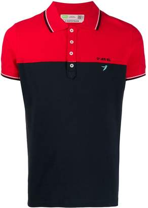 Diesel Upcycled Block Colour Polo Shirt