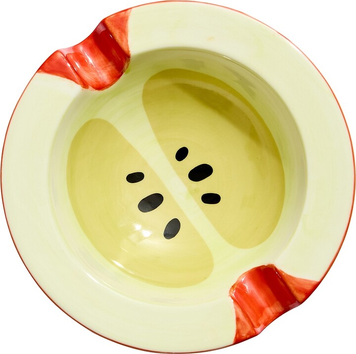 Edie Parker Seeded Ashtray in Red