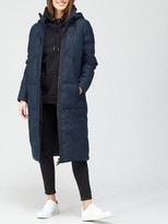 Thumbnail for your product : Very Long Quilted Coat With Hood Navy