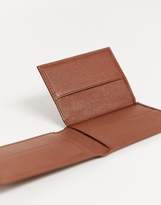Thumbnail for your product : ASOS DESIGN personalised cardholder in tan leather with 'J' initial