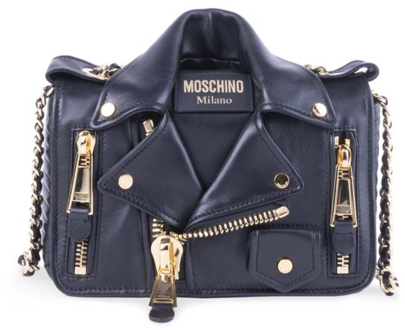 biker jacket bag moschino