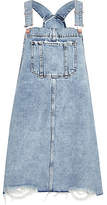 Thumbnail for your product : River Island Light blue denim pinafore overall dress