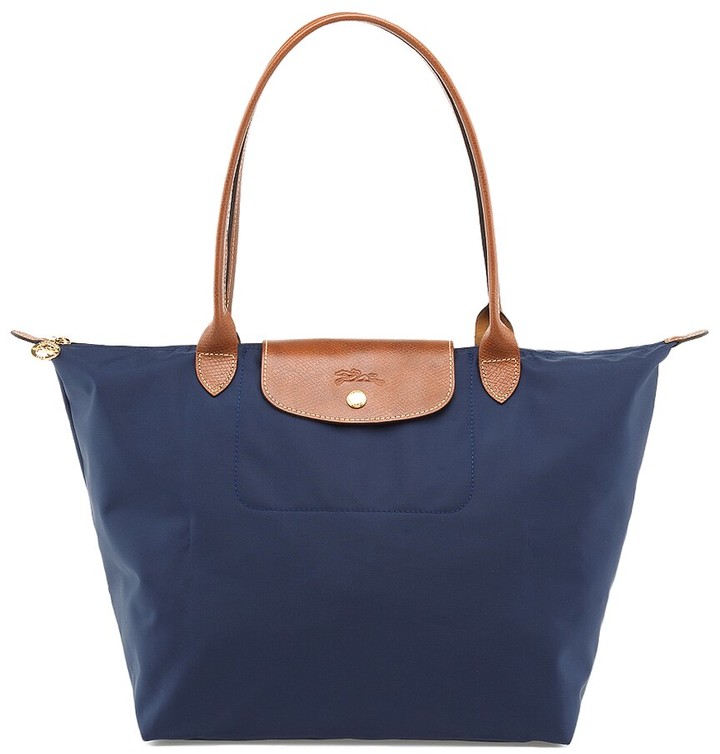 navy nylon tote bolsa