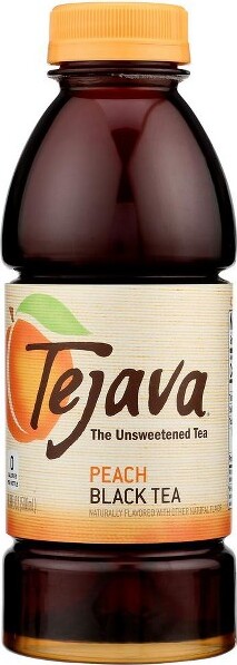 Tejava Tea Peach Black Tea Unsweetened - Case of 12 - 16.9 fl oz ...