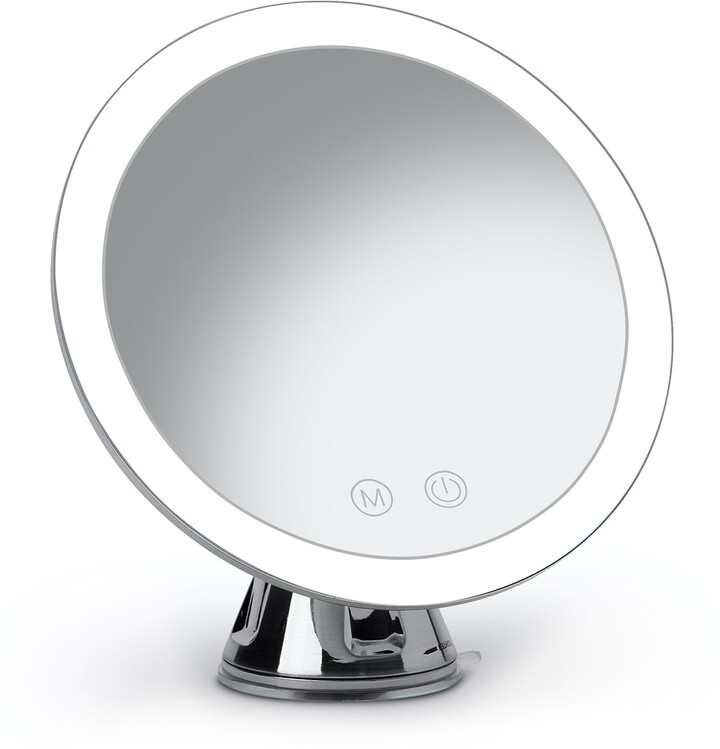 Led Daylight The World S Largest, Gala Xl Led Lighted Vanity Mirror With Storage