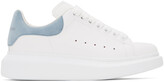 Thumbnail for your product : Alexander McQueen White & Blue Oversized Sneakers