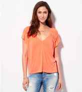 Thumbnail for your product : American Eagle AE Ruched Double V T-Shirt