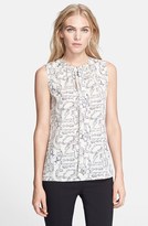 Thumbnail for your product : Tory Burch 'Tanya' Print Silk Blend Blouse