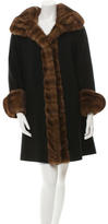 Thumbnail for your product : Fleurette Mink-Trimmed Cashmere Blend Coat