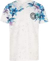 Thumbnail for your product : River Island Boys white floral mesh fade T-shirt
