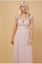 Thumbnail for your product : Little Mistress Bridesmaid Nela Blush Embellished Sleeve Maxi Dress