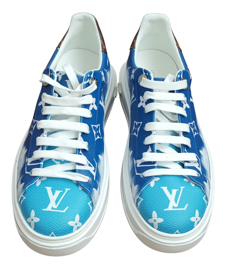 Louis Vuitton TimeOut Blue Leather Trainers - ShopStyle Sneakers ...