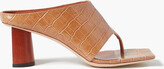 Thumbnail for your product : REJINA PYO Lina Croc-effect Leather Sandals