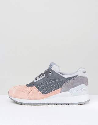 Asics Suede Gel-Respector Sneakers In Grey & Pink