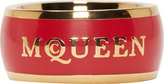 Thumbnail for your product : Alexander McQueen Red & Gold Enamel Ring