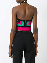 Thumbnail for your product : Balmain cropped knitted halterneck