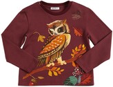 Thumbnail for your product : Dolce & Gabbana Owl Printed Jersey Long Sleeve T-shirt