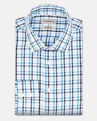 Le Château Check Cotton Twill Tailored Fit Shirt