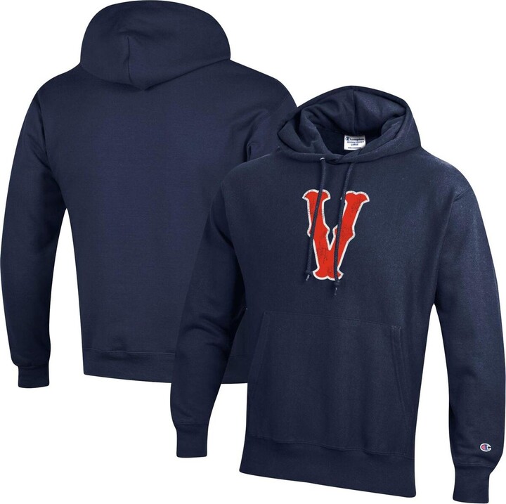 Men's Champion Navy Virginia Cavaliers Vault Logo Reverse Weave Pullover Hoodie