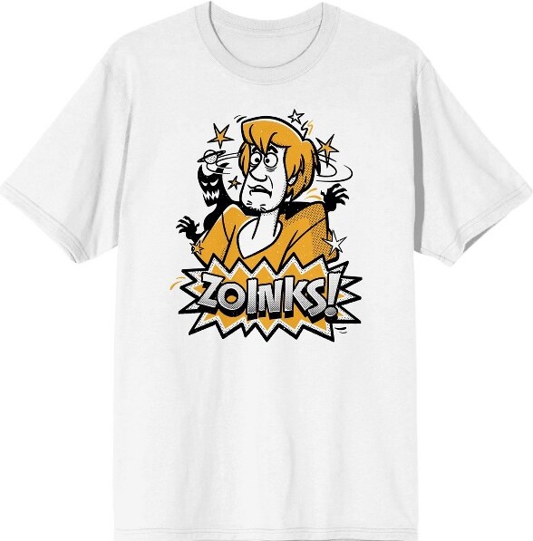 Scooby-Doo ScoobyDooShaggyandZoinksMen'sWhiteGraphicTee-XL