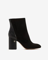 Thumbnail for your product : Express Crocodile Texture Stacked Heel Booties