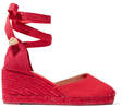 castaner carina canvas wedge espadrilles red