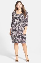 Thumbnail for your product : Calvin Klein Side Ruched Matte Jersey Dress (Plus Size)