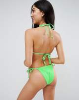 Thumbnail for your product : ASOS Design Mix And Match Crinkle Tie Side Brazilian Bikini Bottom