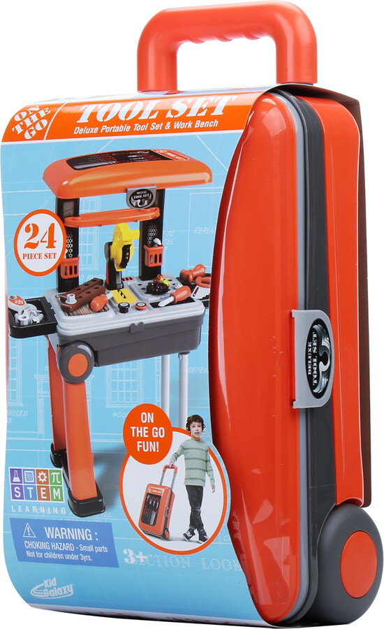 Kid Galaxy On the Go Carry On Suitcase & Pretend Play Tool Set