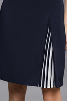 Thumbnail for your product : Rumour London Women's Mariana Midnight Blue Stretch Crepe Dress With Capped Shoulder & Pleated Deatail