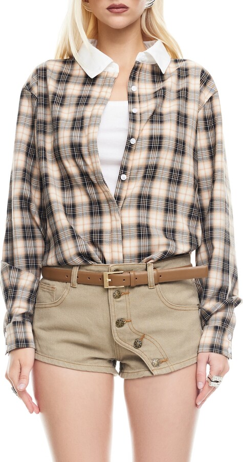 Lioness Vacanza Plaid Shirt