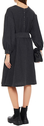 American Vintage Belted Cotton-blend Flannel Dress