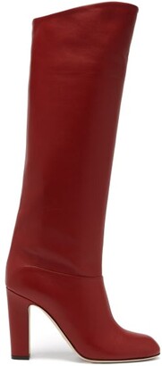 Paris Texas Kiki Leather Knee-high Boots - Red