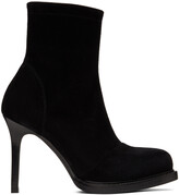 Thumbnail for your product : Ann Demeulemeester Black Suede Ankle Boots