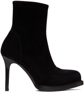 Ann Demeulemeester Black Suede Ankle Boots