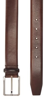 HUGO BOSS Pin-buckle belt in vegetable-tanned Italian leather
