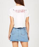 Thumbnail for your product : Insight Stork Print Crop Short Sleeve T-shirt White
