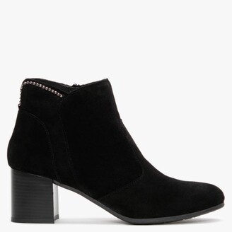 Daniel Lupos Black Suede Studded Ankle Boots