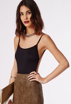 Thumbnail for your product : Missguided Purdy Backless Crepe Bodysuit Black