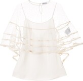 Thumbnail for your product : RED Valentino Tiered Mesh Cape