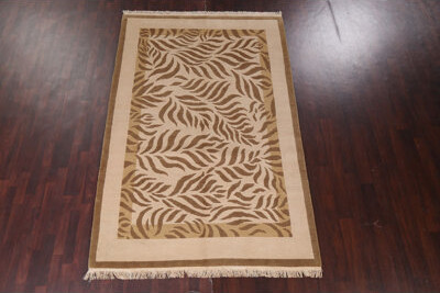 Isabelline Vegetable Dye Nepalese Area Rug Hand-Knotted 6X9