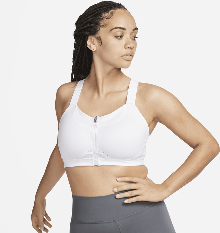 Nike Women's Alpha High-Support Padded Zip-Front Sports Bra in