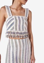 Thumbnail for your product : Alexis Pelle Striped Top with Fringes