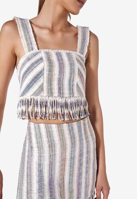 Alexis Pelle Striped Top with Fringes