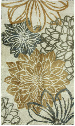Bacova Cashlon Garden Gold Floral-Print 20" x 32" Bath Rug