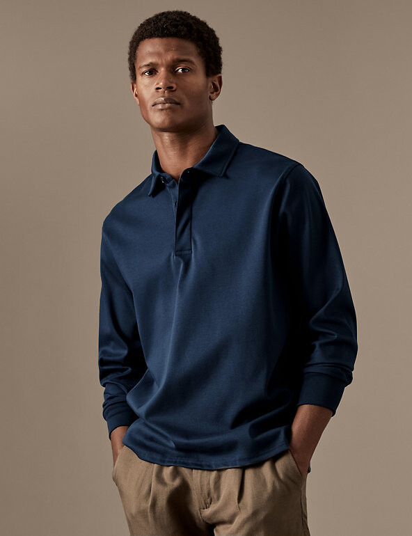 Pure Cotton Long Sleeve Rugby Shirt ShopStyle