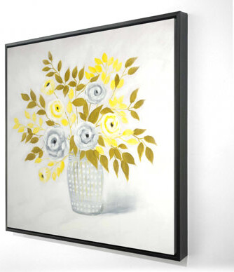 Red Barrel Studio Blue And Yellow Flowers In A Vase