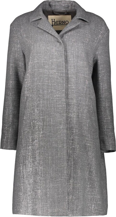 Herno Lurex Three-Quarter Sleeve Coat