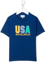 Thumbnail for your product : Woolrich Kids USA logo print T-shirt