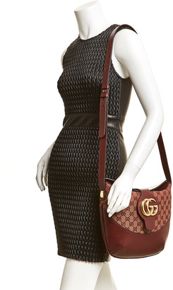 Gucci Arli Gg Medium Canvas & Leather Shoulder Bag